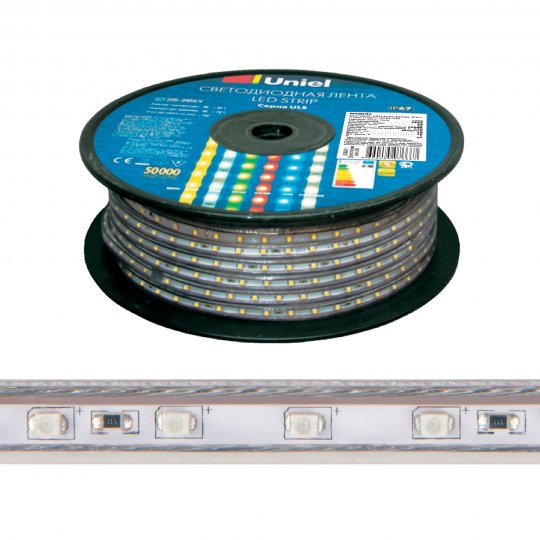 ULS-2835-60LED/m-10mm-IP67-220V-8W/m-50M-DW ULS-2835-60LED/m-10mm-IP67-220V-8W/m-50M-DW