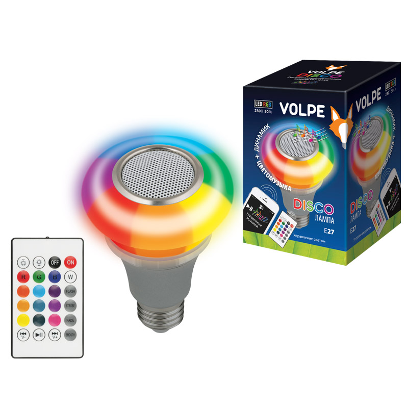 ULI-Q340 5W/RGB/E27 SILVER Светодиодный светильник Диско, с динамиком и Bluetooth. 220В. Серебристый ULI-Q340 5W/RGB/E27 SILVER Светодиодный светильник Диско, с динамиком и Bluetooth. 220В. Серебристый